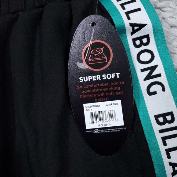 Billabong Loungewear Men's Medium Black Jogger Sleep Lounge Pants Super Soft - Picture 4 of 6